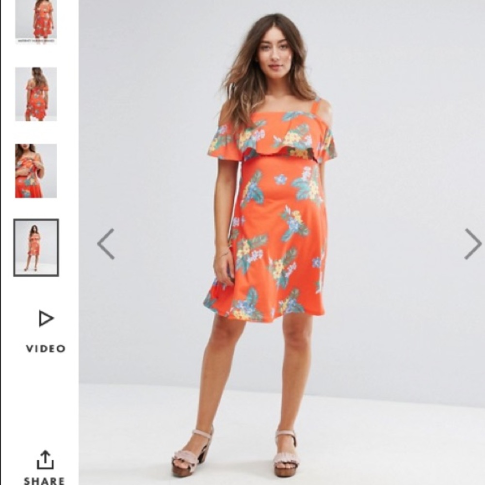 ASOS maternity/nursing flower dress